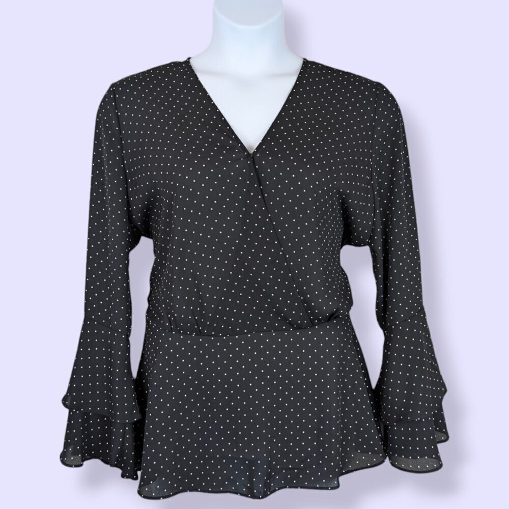 Bianca Nygard Flowy Polka Dot Blouse - Picture 1 of 7